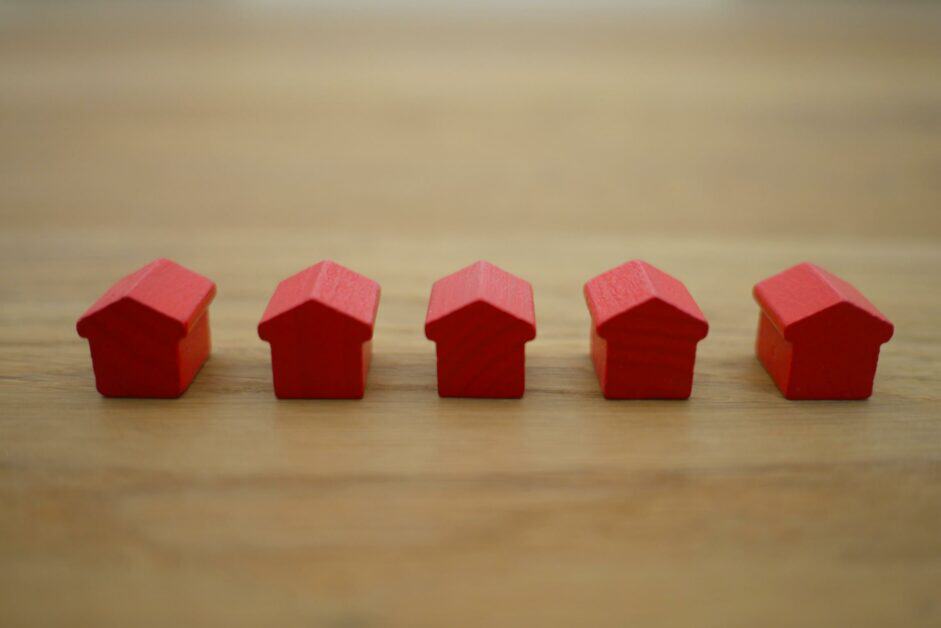 row-of-red-toy-houses